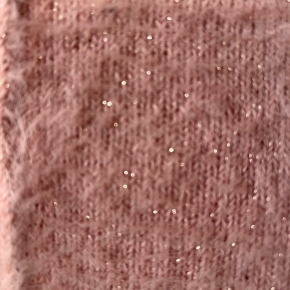 INC International Concepts Pink Blush Eyelash Turtleneck Sweater Sz M - Picture 5 of 7